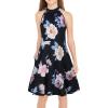 imageGORLYA Girls Halter Neck Cold Shoulder Sleeveless Summer Casual Sundress Aline Dress with Pockets for 412 YearsBlack Print