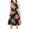 imageGORLYA Girls Halter Neck Cold Shoulder Sleeveless Summer Casual Sundress Aline Dress with Pockets for 412 YearsRed Flower