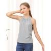 imageGORLYA 2 Pack Girls Halter Neck Summer Sleeveless Shirt Multipacks Casual Curvy Tank Tops for 614YBlackgray