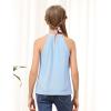 imageGORLYA 2 Pack Girls Halter Neck Summer Sleeveless Shirt Multipacks Casual Curvy Tank Tops for 614YRedblue