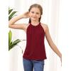 imageGORLYA 2 Pack Girls Halter Neck Summer Sleeveless Shirt Multipacks Casual Curvy Tank Tops for 614YRedblue