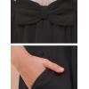 imageGORLYA Girls ALine Bow Knot Elastic High Waist Swing Maxi Skirt with Pockets for 414TBlack