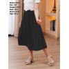 imageGORLYA Girls ALine Bow Knot Elastic High Waist Swing Maxi Skirt with Pockets for 414TBlack