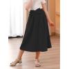 imageGORLYA Girls ALine Bow Knot Elastic High Waist Swing Maxi Skirt with Pockets for 414TBlack