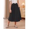 imageGORLYA Girls ALine Bow Knot Elastic High Waist Swing Maxi Skirt with Pockets for 414TBlack