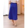 imageGORLYA Girls ALine Bow Knot Elastic High Waist Swing Maxi Skirt with Pockets for 414TBlue
