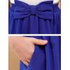 imageGORLYA Girls ALine Bow Knot Elastic High Waist Swing Maxi Skirt with Pockets for 414TBlue