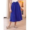 imageGORLYA Girls ALine Bow Knot Elastic High Waist Swing Maxi Skirt with Pockets for 414TBlue