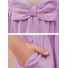 imageGORLYA Girls ALine Bow Knot Elastic High Waist Swing Maxi Skirt with Pockets for 414TMauve