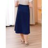 imageGORLYA Girls ALine Bow Knot Elastic High Waist Swing Maxi Skirt with Pockets for 414TNavy