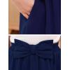 imageGORLYA Girls ALine Bow Knot Elastic High Waist Swing Maxi Skirt with Pockets for 414TNavy