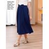 imageGORLYA Girls ALine Bow Knot Elastic High Waist Swing Maxi Skirt with Pockets for 414TNavy