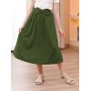 imageGORLYA Girls ALine Bow Knot Elastic High Waist Swing Maxi Skirt with Pockets for 414TOlive