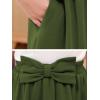 imageGORLYA Girls ALine Bow Knot Elastic High Waist Swing Maxi Skirt with Pockets for 414TOlive