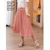 imageGORLYA Girls ALine Bow Knot Elastic High Waist Swing Maxi Skirt with Pockets for 414TPink