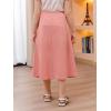 imageGORLYA Girls ALine Bow Knot Elastic High Waist Swing Maxi Skirt with Pockets for 414TPink