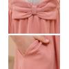 imageGORLYA Girls ALine Bow Knot Elastic High Waist Swing Maxi Skirt with Pockets for 414TPink