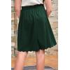 imageGORLYA Girls Casual Scallop Trim Hem Elastic Waist ALine Swing Midi Skirt with Pockets for 414TGreen