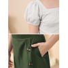 imageGORLYA Girls Skirt Sets Puff Sleeve Casual Summer Rib Knit Tops and Button Irregular Skirt 2 Pieces Outfit Clothes 614YGreenwhite