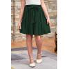 imageGORLYA Girls Tie Belt High Waist Flowy ALine Flared Skater Midi Skirt with Pockets for 414TOlive