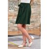 imageGORLYA Girls Tie Belt High Waist Flowy ALine Flared Skater Midi Skirt with Pockets for 414TOlive