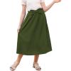 imageGORLYA Girls ALine Bow Knot Elastic High Waist Swing Maxi Skirt with Pockets for 414TOlive