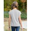 imageGORLYA 2 Pack Girls Cap Sleeve Summer TShirt Multipacks Casual Loose Basic Tee Tops with Pocket 614YBlackgray