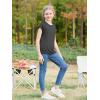 imageGORLYA 2 Pack Girls Cap Sleeve Summer TShirt Multipacks Casual Loose Basic Tee Tops with Pocket 614YBlackgray