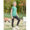 imageGORLYA 2 Pack Girls Cap Sleeve Summer TShirt Multipacks Casual Loose Basic Tee Tops with Pocket 614YBluegreen