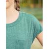 imageGORLYA 2 Pack Girls Cap Sleeve Summer TShirt Multipacks Casual Loose Basic Tee Tops with Pocket 614YBluegreen