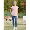 imageGORLYA 2 Pack Girls Cap Sleeve Summer TShirt Multipacks Casual Loose Basic Tee Tops with Pocket 614YNavypink