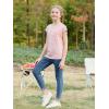imageGORLYA 2 Pack Girls Cap Sleeve Summer TShirt Multipacks Casual Loose Basic Tee Tops with Pocket 614YNavypink