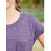 imageGORLYA 2 Pack Girls Cap Sleeve Summer TShirt Multipacks Casual Loose Basic Tee Tops with Pocket 614YRedlilac
