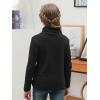 imageGORLYA 2 Pack Girls Turtleneck Long Sleeve Basic TShirt Mock Neck Soft Knit Slim Fitted Tee Tops Multipacks for 816YBlackbrown 2 Pack