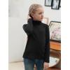 imageGORLYA 2 Pack Girls Turtleneck Long Sleeve Basic TShirt Mock Neck Soft Knit Slim Fitted Tee Tops Multipacks for 816YBlackbrown 2 Pack