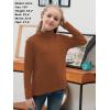 imageGORLYA 2 Pack Girls Turtleneck Long Sleeve Basic TShirt Mock Neck Soft Knit Slim Fitted Tee Tops Multipacks for 816YBlackbrown 2 Pack