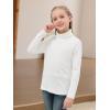 imageGORLYA 2 Pack Girls Turtleneck Long Sleeve Basic TShirt Mock Neck Soft Knit Slim Fitted Tee Tops Multipacks for 816YBlackwhite 2 Pack