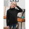 imageGORLYA 2 Pack Girls Turtleneck Long Sleeve Basic TShirt Mock Neck Soft Knit Slim Fitted Tee Tops Multipacks for 816YBlackwhite 2 Pack
