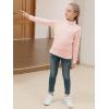 imageGORLYA 2 Pack Girls Turtleneck Long Sleeve Basic TShirt Mock Neck Soft Knit Slim Fitted Tee Tops Multipacks for 816YNavypink 2 Pack