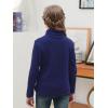 imageGORLYA 2 Pack Girls Turtleneck Long Sleeve Basic TShirt Mock Neck Soft Knit Slim Fitted Tee Tops Multipacks for 816YNavypink 2 Pack