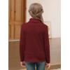 imageGORLYA 2 Pack Girls Turtleneck Long Sleeve Basic TShirt Mock Neck Soft Knit Slim Fitted Tee Tops Multipacks for 816YRedgreen 2 Pack