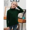 imageGORLYA 2 Pack Girls Turtleneck Long Sleeve Basic TShirt Mock Neck Soft Knit Slim Fitted Tee Tops Multipacks for 816YRedgreen 2 Pack