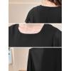 imageGORLYA Girls Scoop Neck Ruffle Sleeve Vintage Elegant Flowy Wedding Party Long Maxi Chiffon Dress 1016YBlack