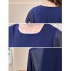 imageGORLYA Girls Scoop Neck Ruffle Sleeve Vintage Elegant Flowy Wedding Party Long Maxi Chiffon Dress 1016YNavy