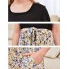 imageGORLYA Girls Casual Vintage Contrast Patchwork Floral Print ALine Midi Shirt Dress with Belt 414YPink Print