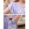 imageGORLYA Girls Flounce Trim Flutter Sleeve ALine Ruffle Hem Casual Party Midi Dress with Pockets 414YMauve Flower