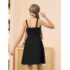 imageGORLYA Girls Front Button Down Summer Sundress Casual ALine Spaghetti Strap Belted Midi Dress 614YBlack