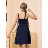 imageGORLYA Girls Front Button Down Summer Sundress Casual ALine Spaghetti Strap Belted Midi Dress 614YNavy