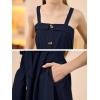 imageGORLYA Girls Front Button Down Summer Sundress Casual ALine Spaghetti Strap Belted Midi Dress 614YNavy