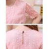 imageGORLYA Girls Sheer Mesh Puff Sleeve Empire Waist Vintage Tiered Sequined Tulle Babydoll Dress 414YPink